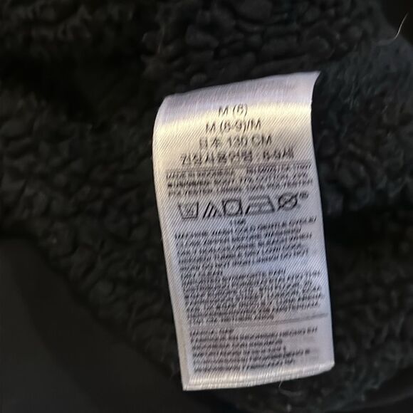 Gap Boys Black Fleece Lined Hooded Zip-up Sweatshirt - Picture 7 of 8